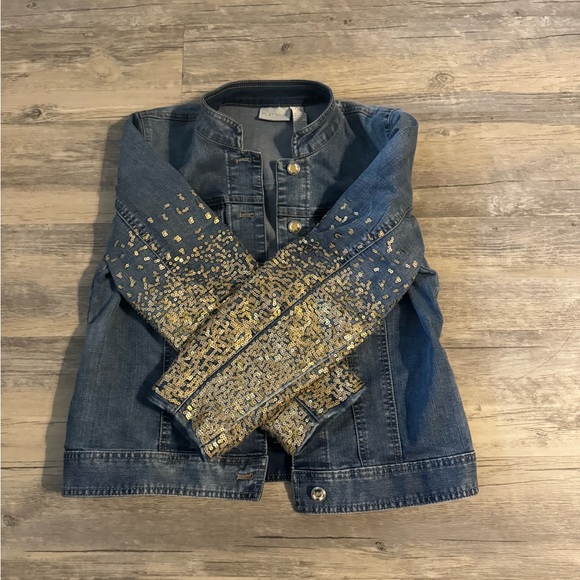 Platinum Chico’s Jean jacket - Picture 3 of 5